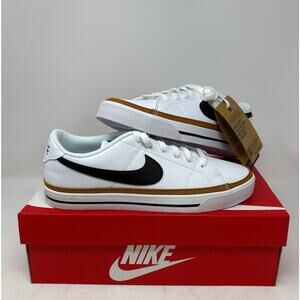 Nike Court Legacy Men's Shoes White/Black/Gum - Size 8.5